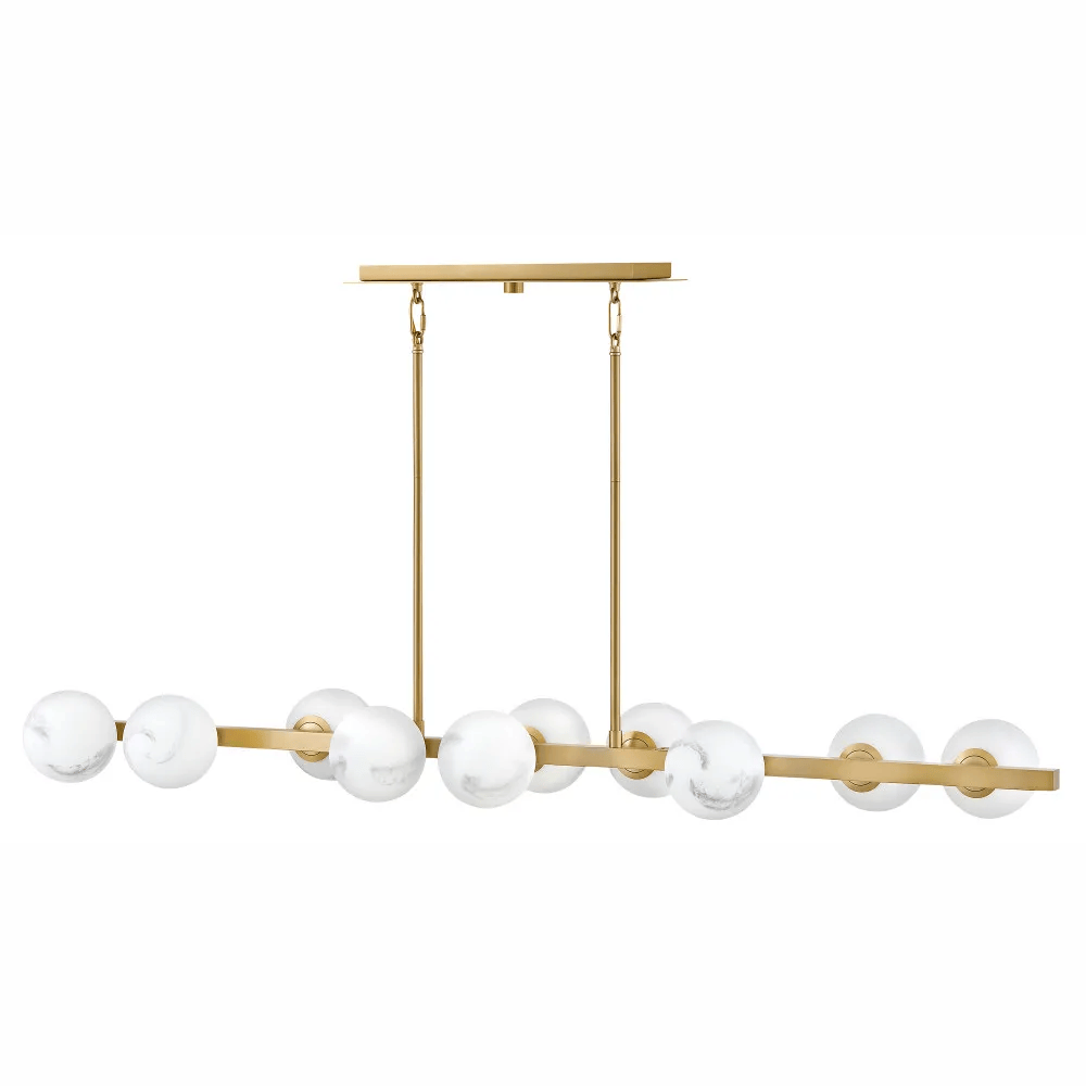 Linear Pendant Selene Ten Light Linear Chandelier