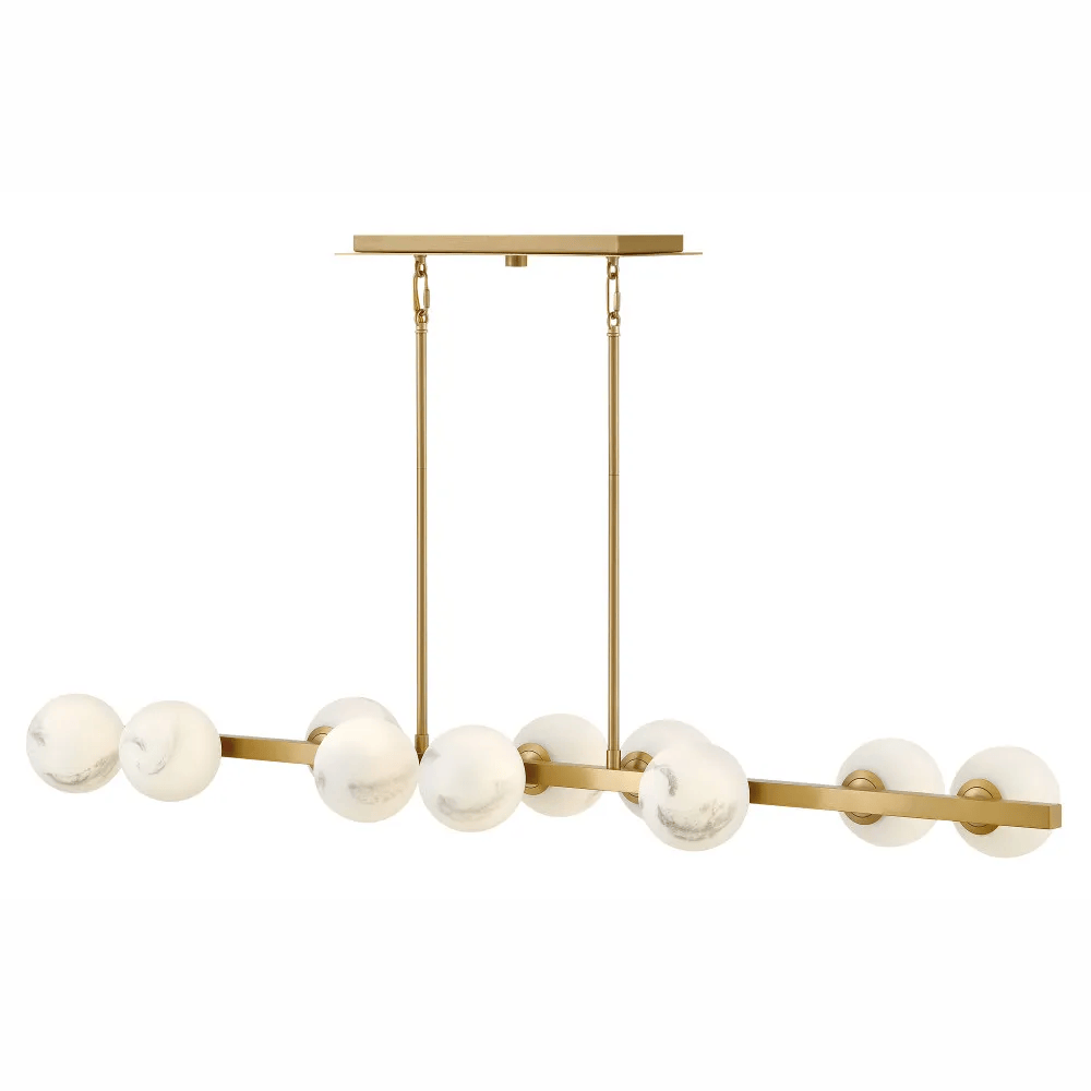 Linear Pendant Selene Ten Light Linear Chandelier