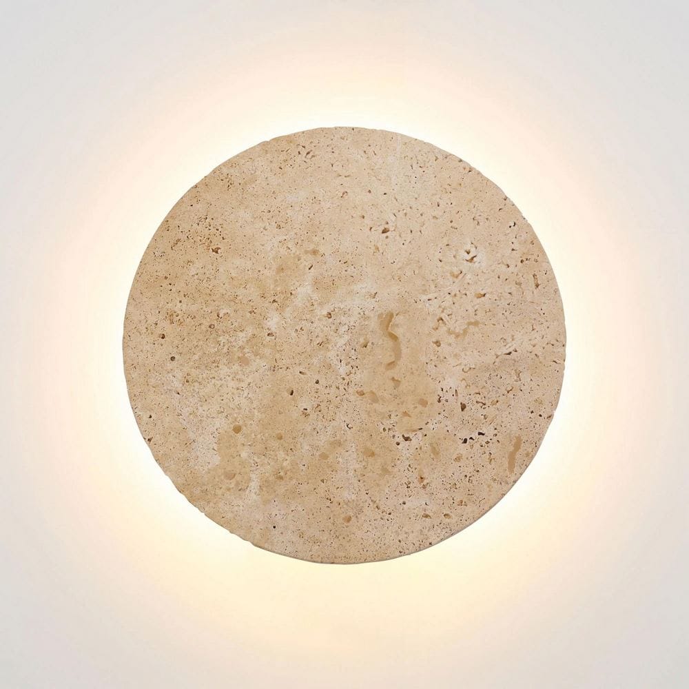 Interior Wall Light / Sconce Shore Halo Natural Travertine Indoor Wall Light