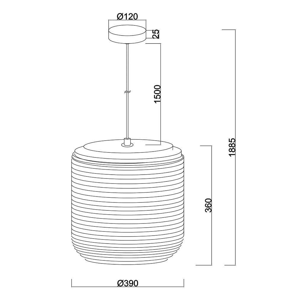 Interior Pendant Solis Recycled Cardboard Pendant Light Cylinder