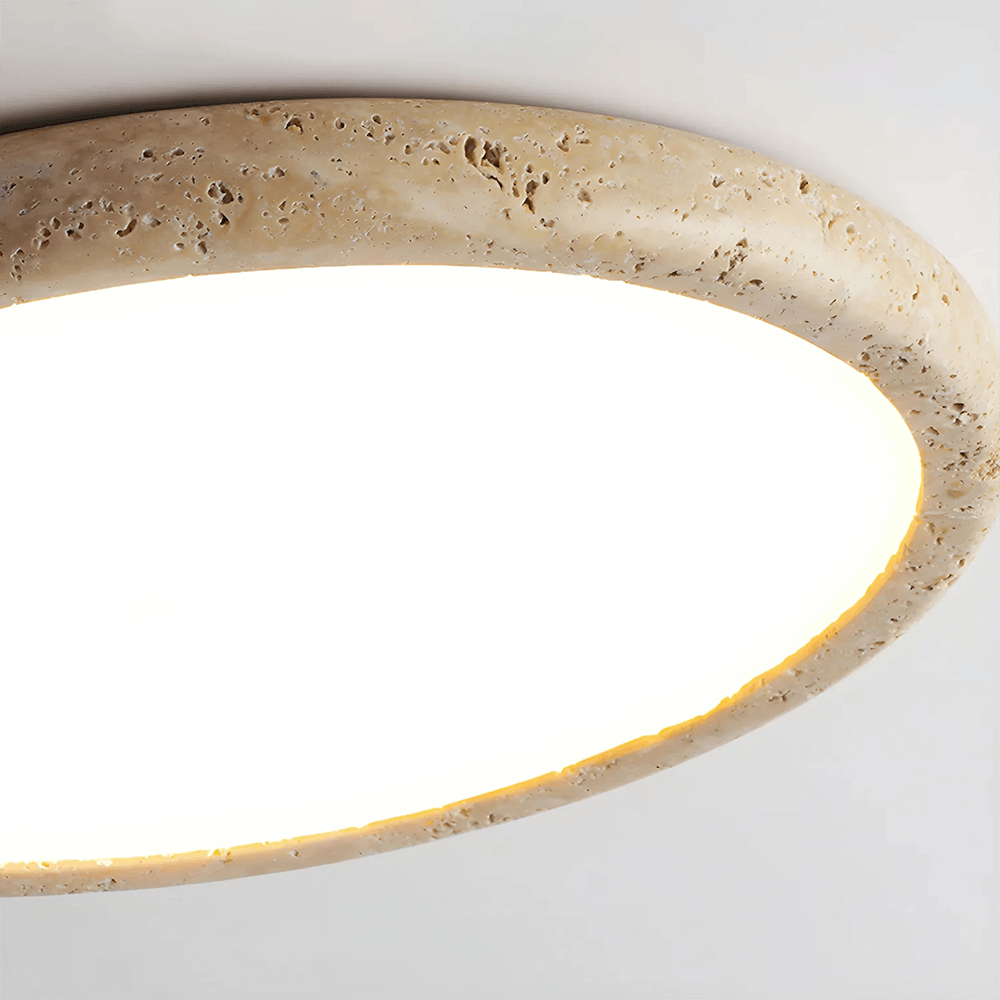 Oysters & Battens Soluna Travertine Oyster Light