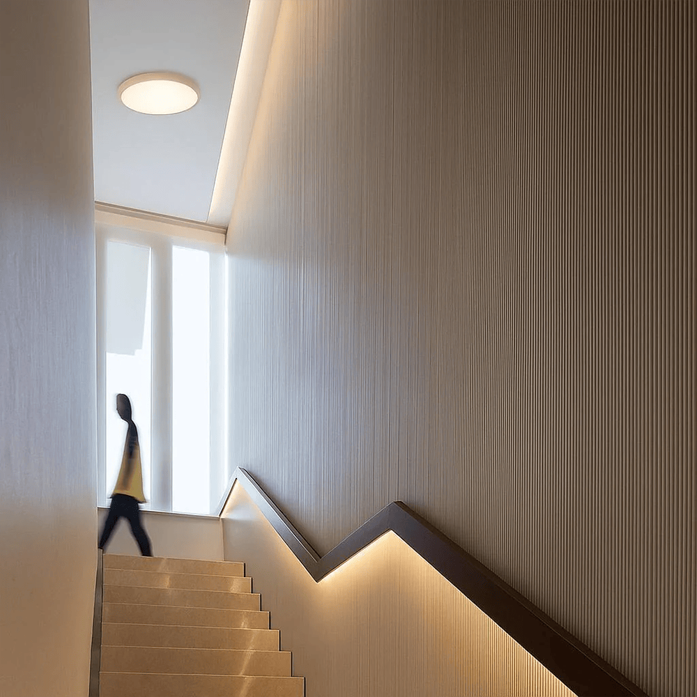 Oysters & Battens Soluna Travertine Oyster Light