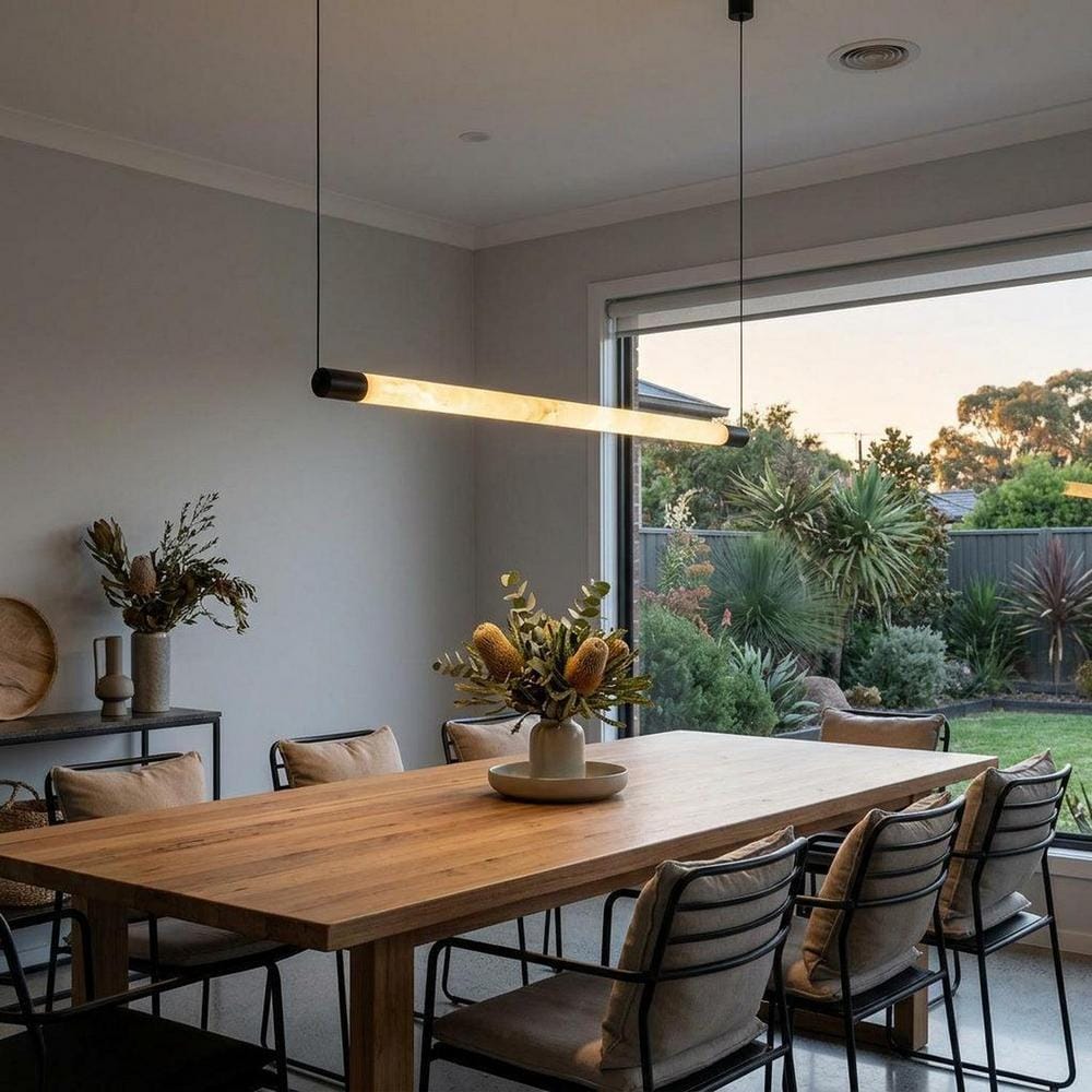 Linear Pendant Sora Alabaster Linear Pendant Light