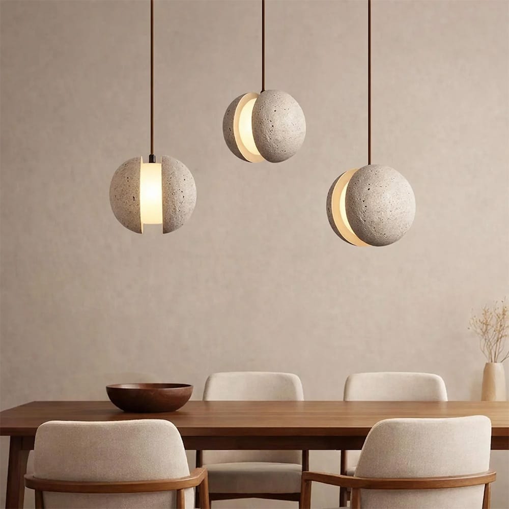 Interior Pendant Sphera Natural Stone Pendant Light