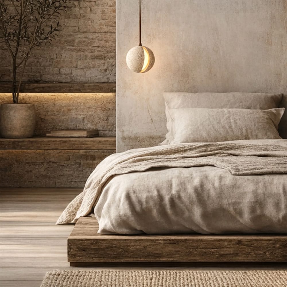 Interior Pendant Sphera Natural Stone Pendant Light