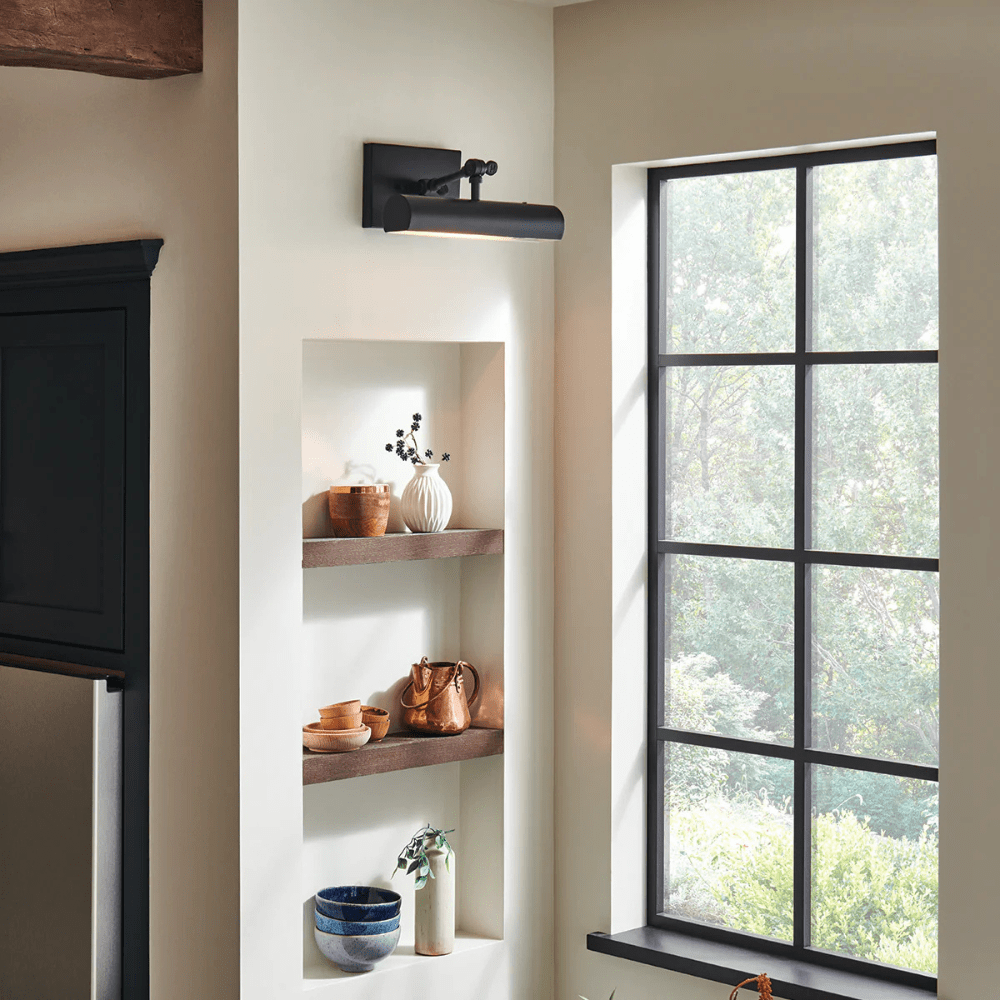 Interior Wall Light / Sconce Stokes 1 Light Wall Bracket- Black - CLEARANCE