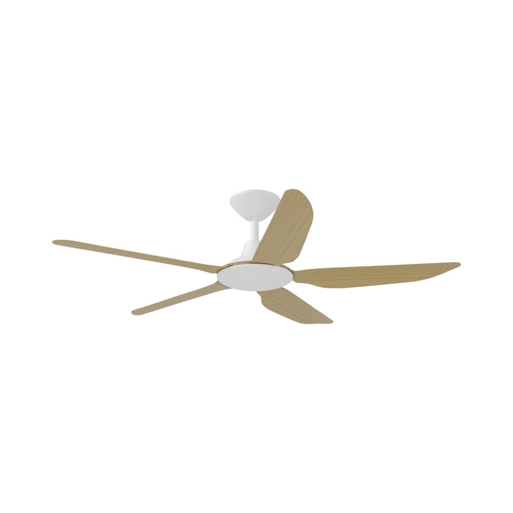 Without Light Storm Ceiling Fan White with Bamboo Blades - No Light