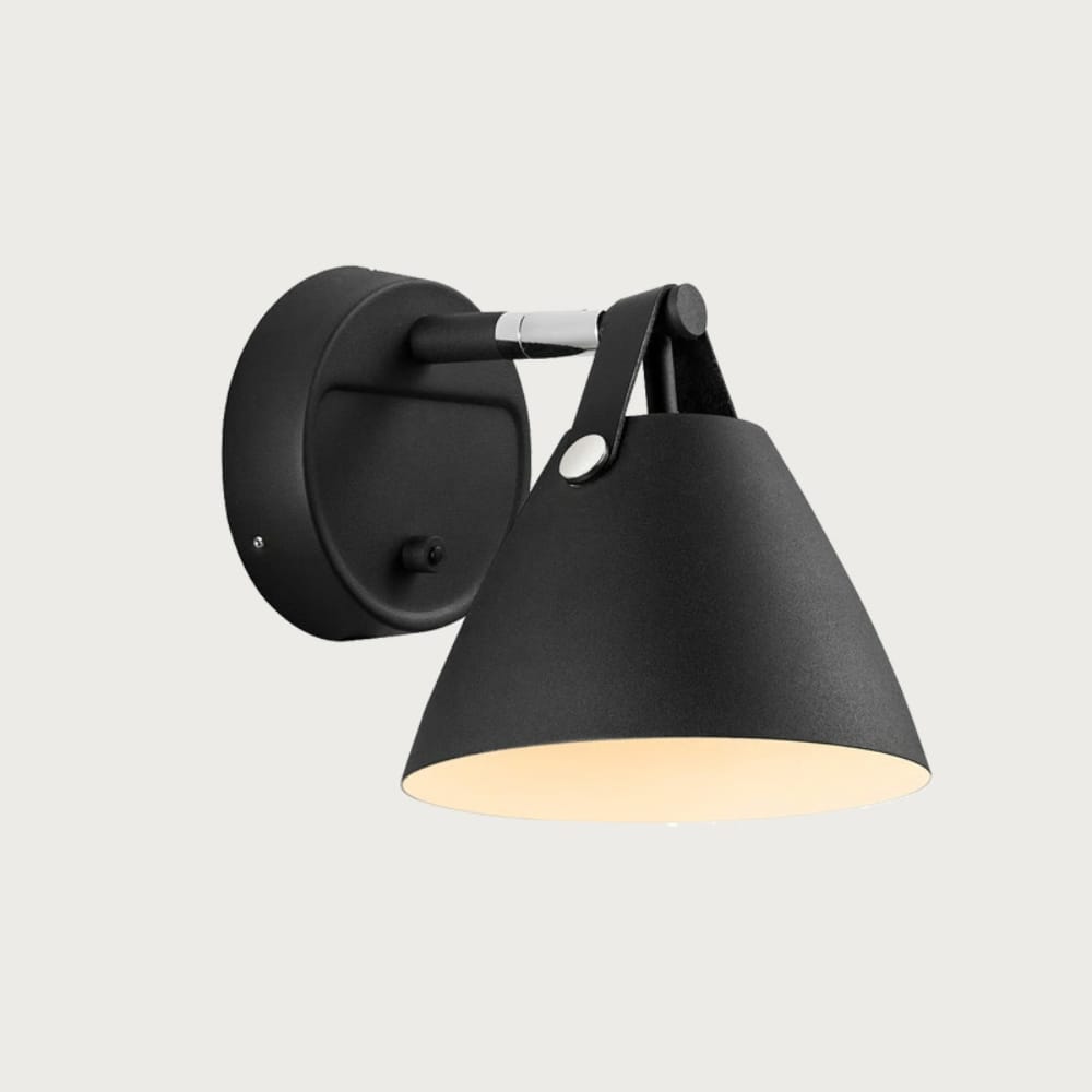 Bedside Wall Lights Strap 15 Wall Black (Excess Stock)