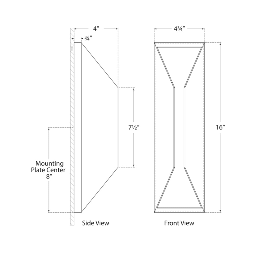 Exterior Wall Light Stretto Medium Sconce