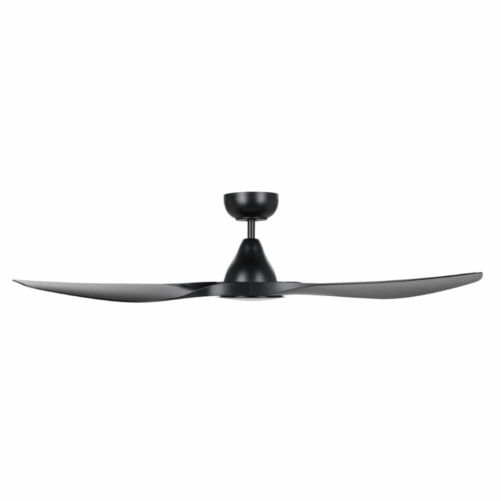 With Light Surf Ceiling Fan Matte Black with Light