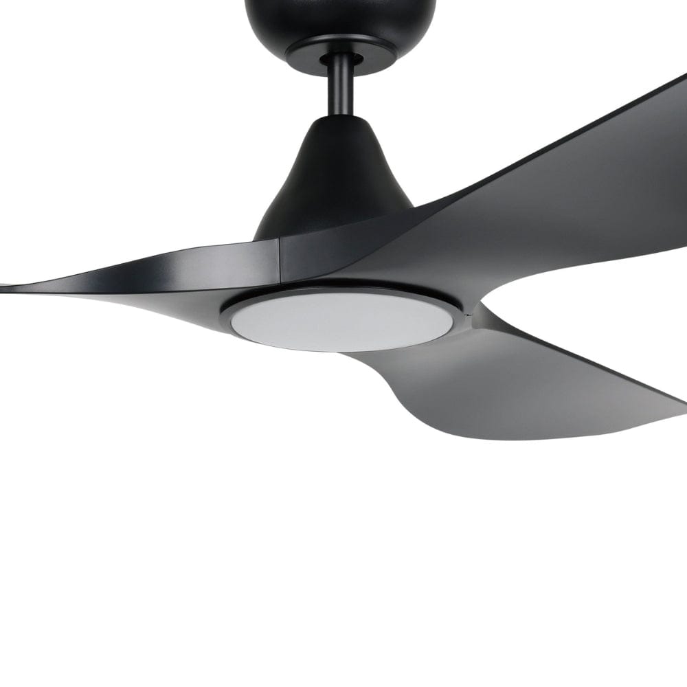 With Light Surf Ceiling Fan Matte Black with Light