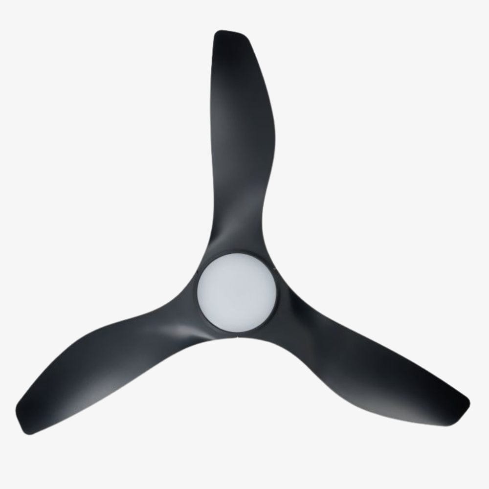 With Light Surf Ceiling Fan Matte Black with Light