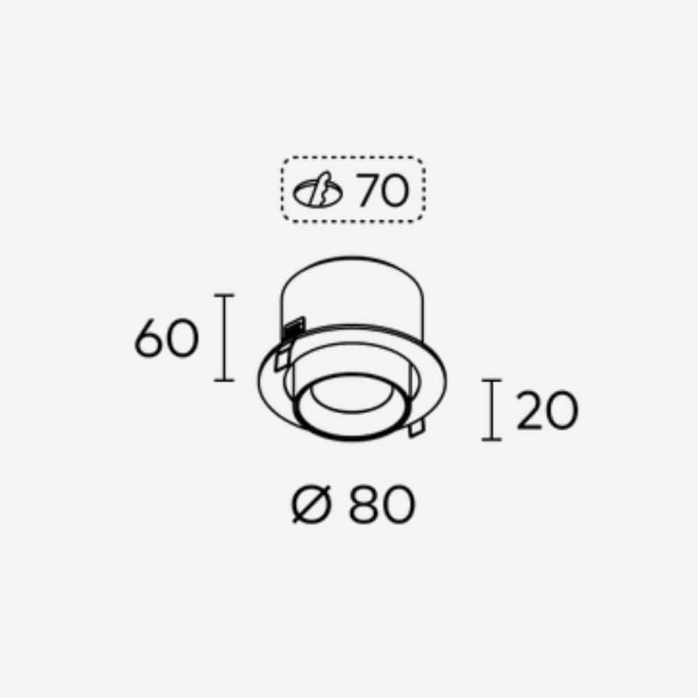 Recessed Switch Down Light - Small