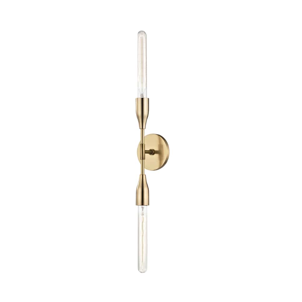 Interior Wall Light / Sconce Tara Double Wall Sconce- Aged Brass