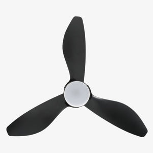With Light Torquay Ceiling Fan Matte Black with Light