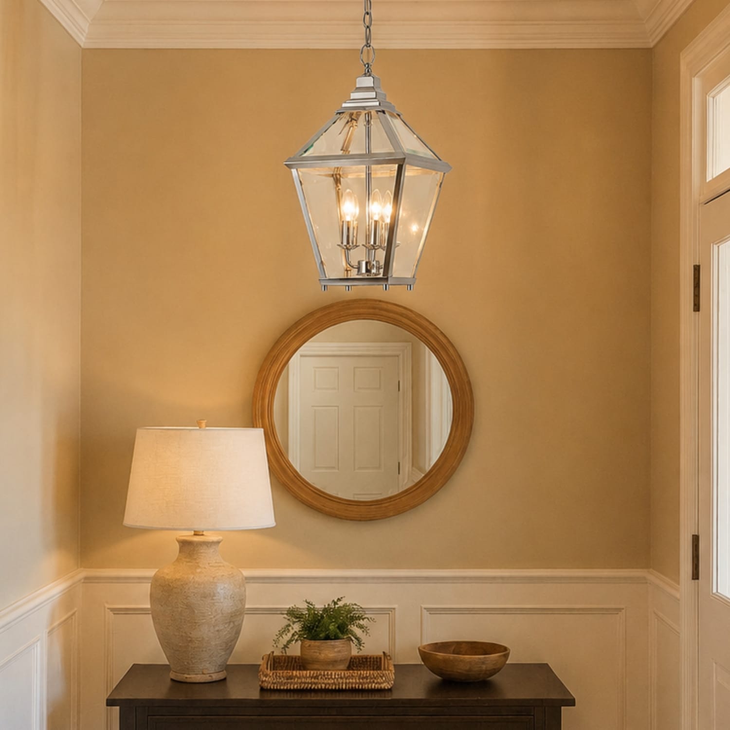 Interior Pendant Trapezoidal Lantern - Small