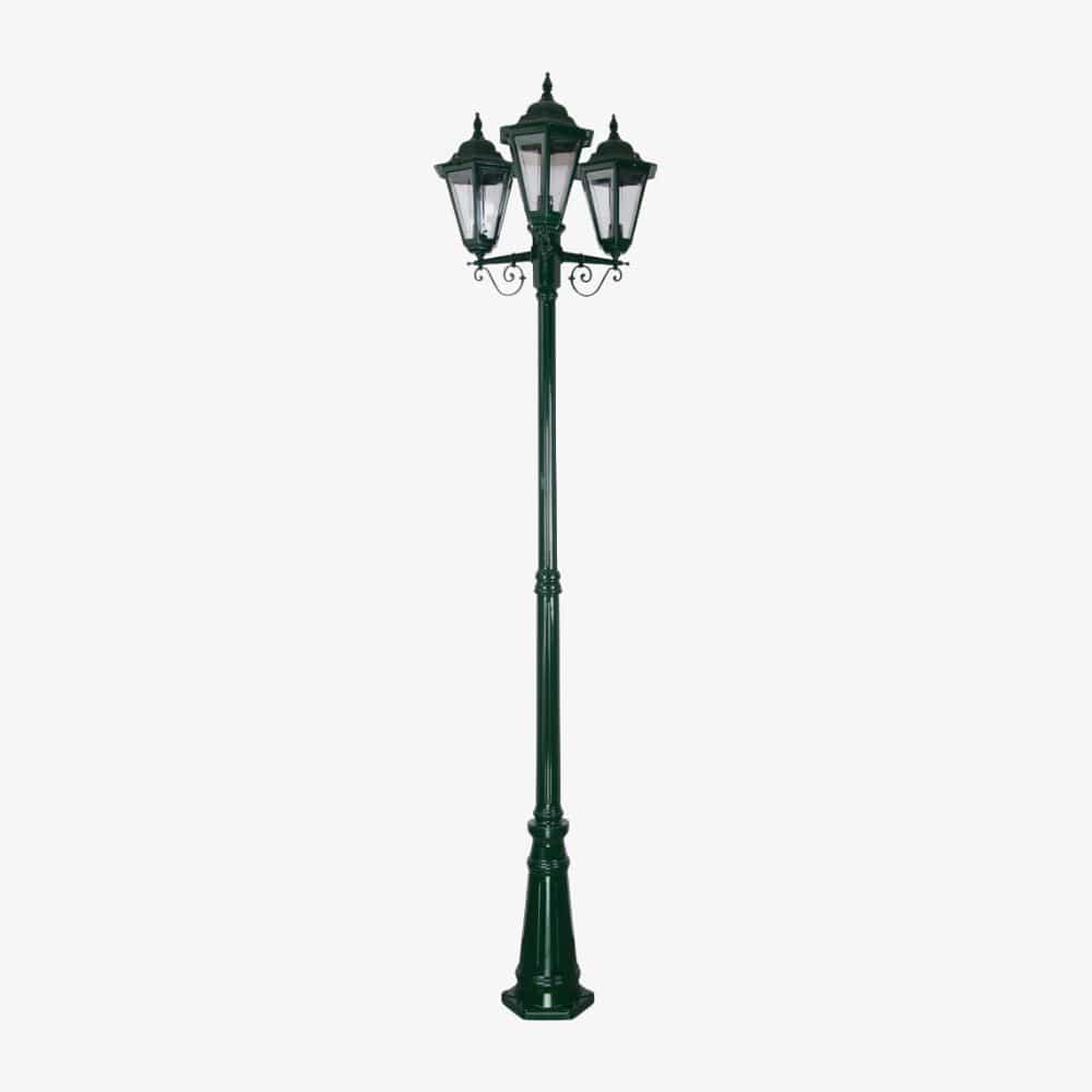 Post Lights Turin Triple Head Tall Post Light