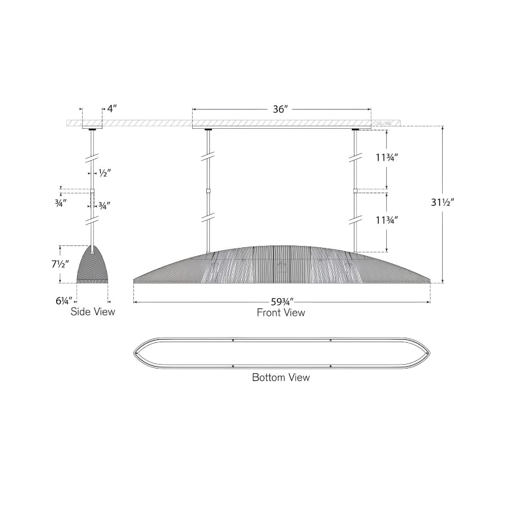 Linear Pendant Utopia Large Linear Pendant