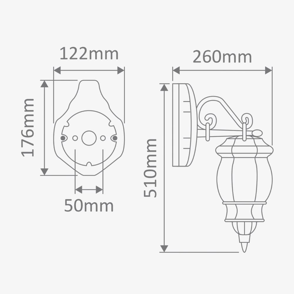 Exterior Wall Light Vienna Downward Wall Light