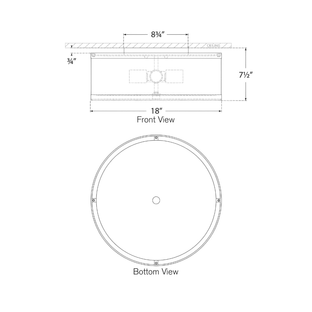 Interior Flush & Semi Flush Walker Medium Flush Mount