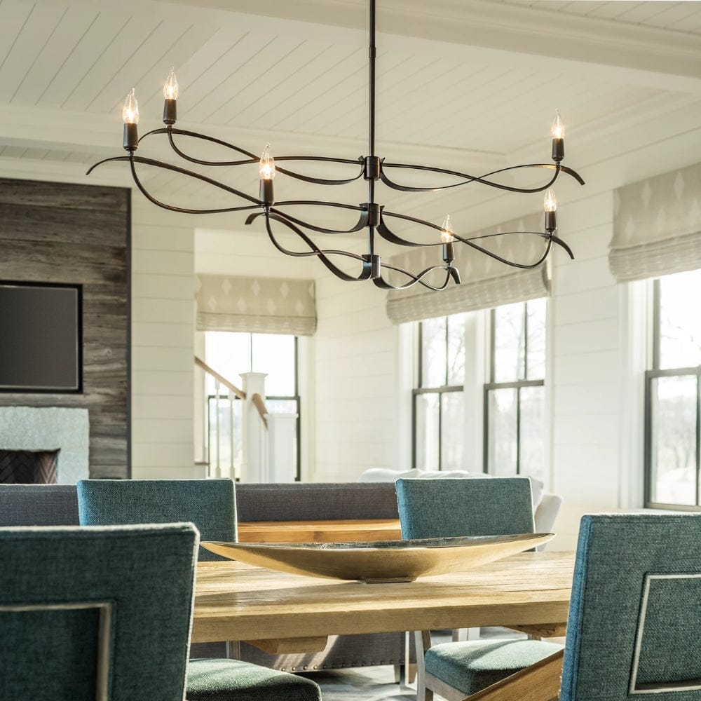 Interior Pendant Willow 6 Light Large Chandelier