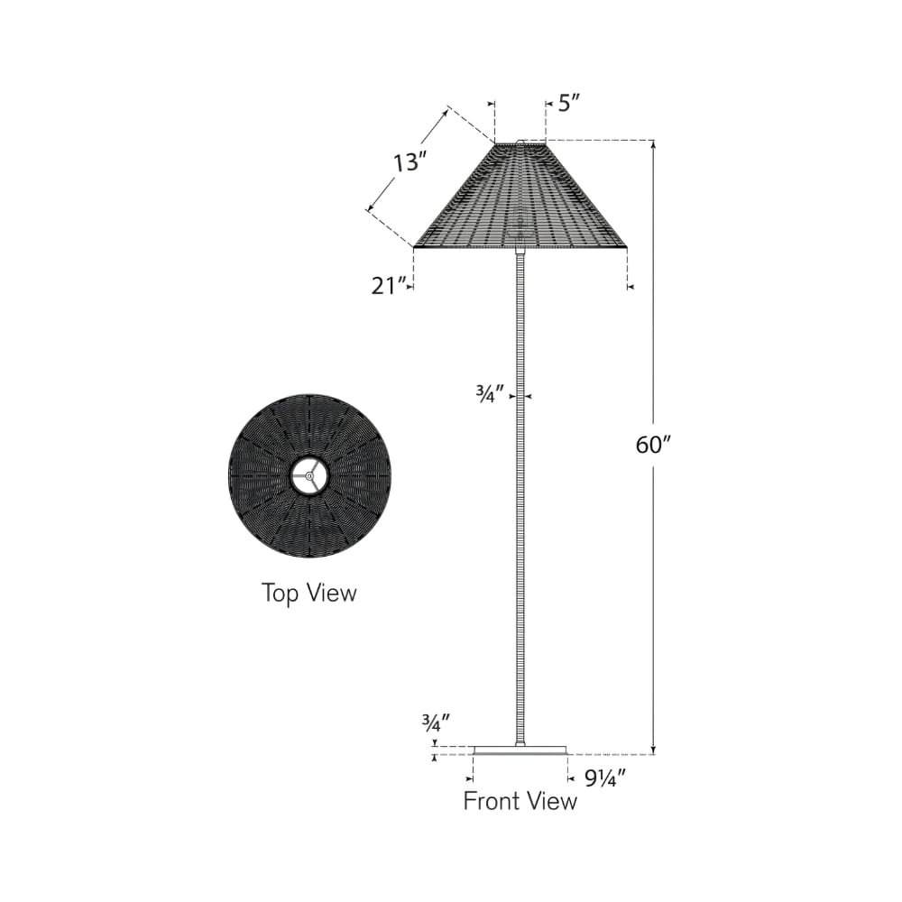 Floor Lamps Wimberley Medium Wrapped Floor Lamp