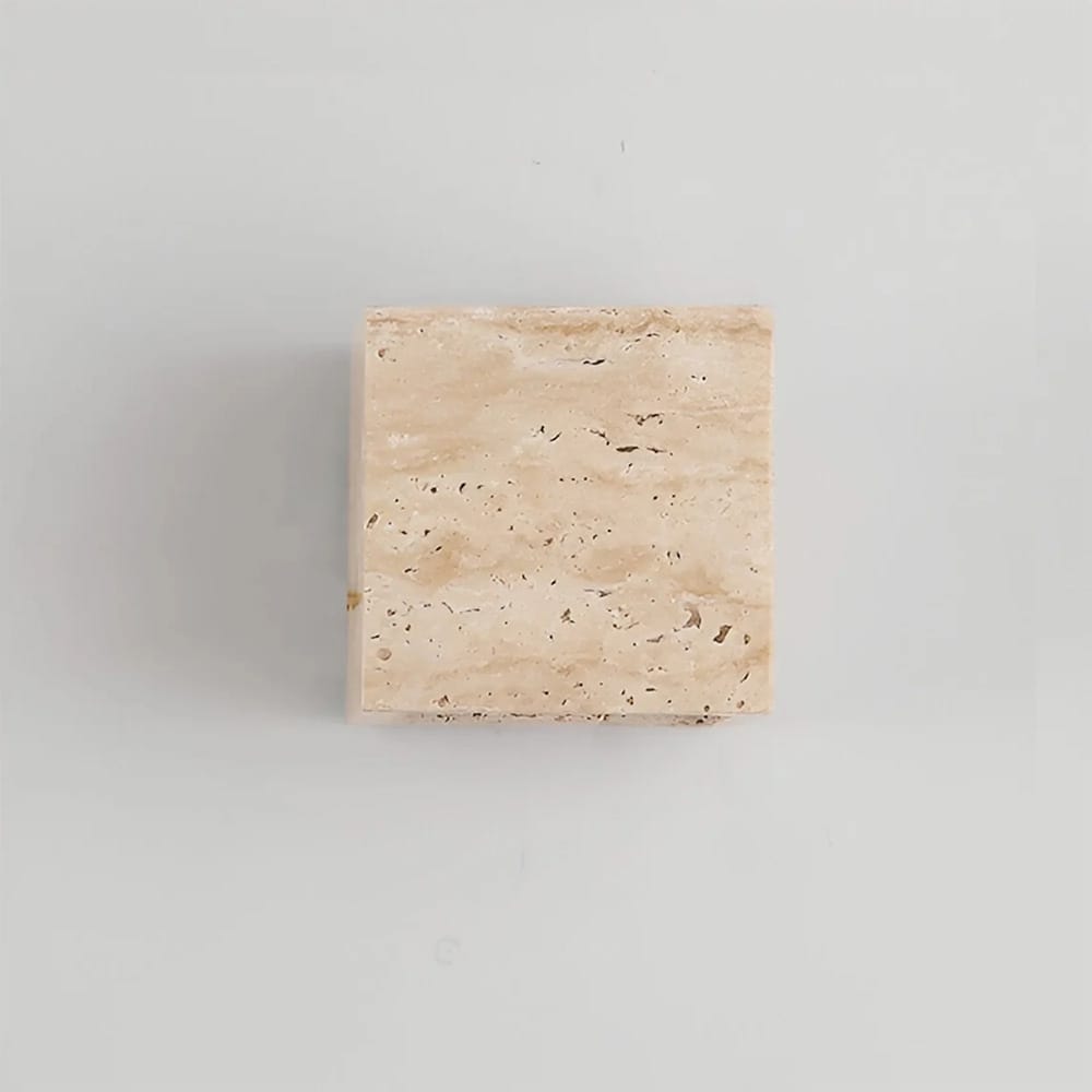 Interior Wall Light / Sconce Wisp Travertine Cube Up/Down Wall Light