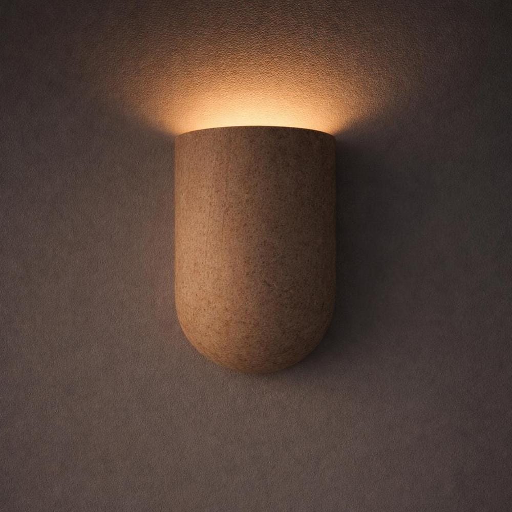 Interior Wall Light / Sconce Wisp Travertine Curved Up or Down Wall