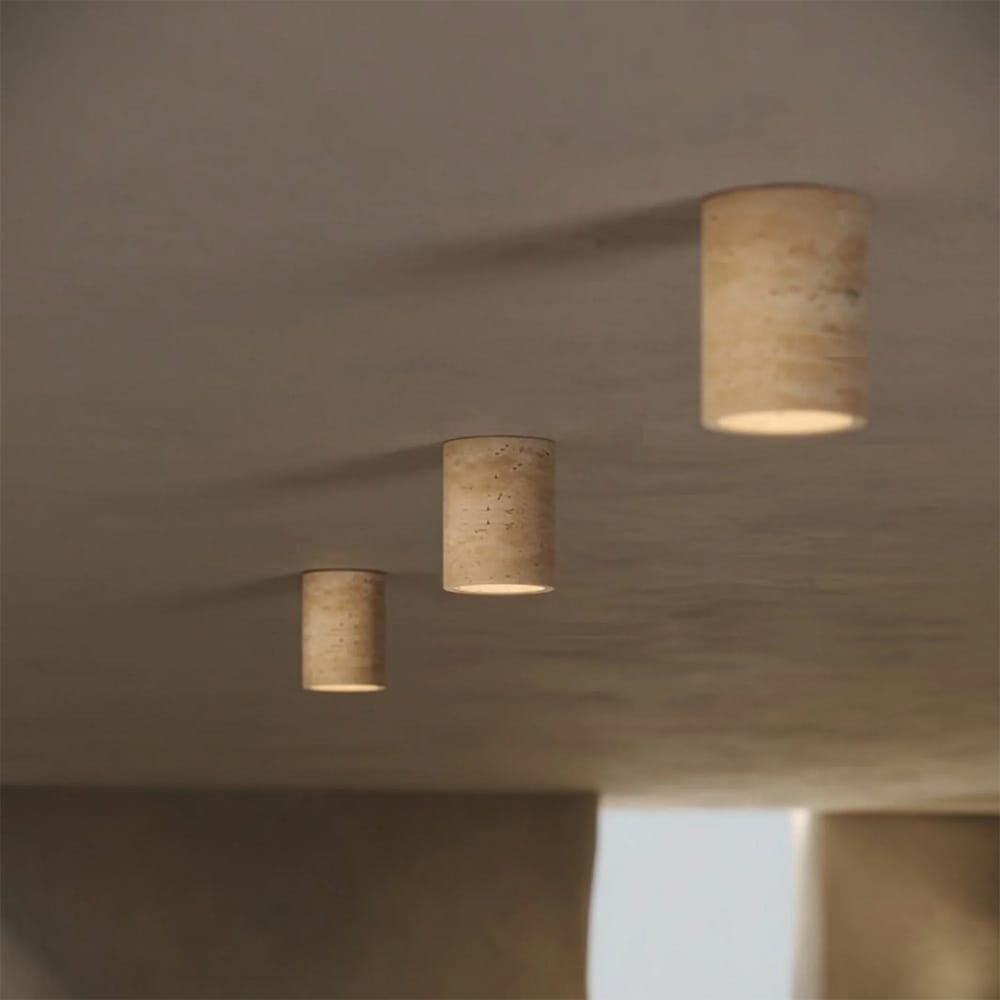 Surface Mounted Wisp Travertine Surface Mounted Downlight