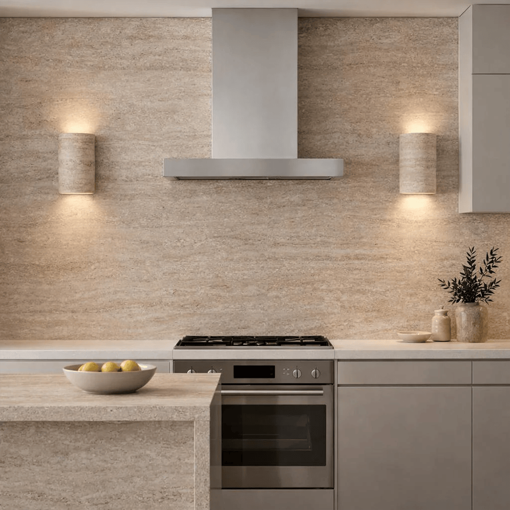 Interior Wall Light / Sconce Wisp Travertine Up/Down Wall Light