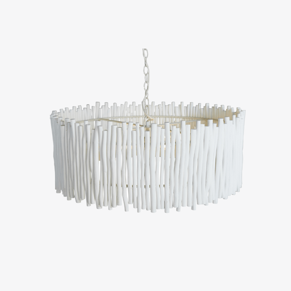 Interior Pendant Wood Candlestick Round Chandelier