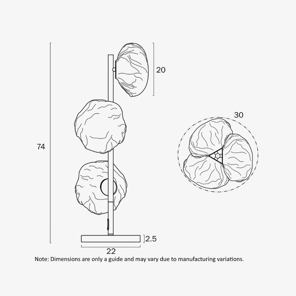 Table Lamps Zecca 3 Light Table Lamp