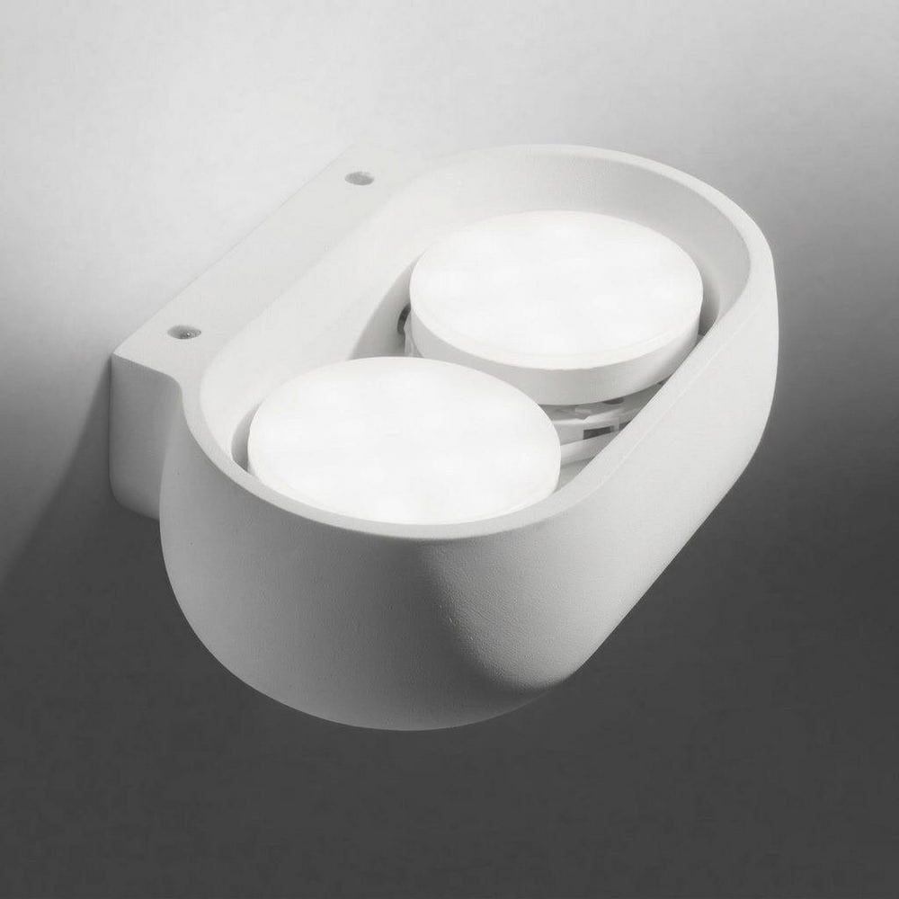 Interior Wall Light / Sconce Zen White Plaster Double Wall Light