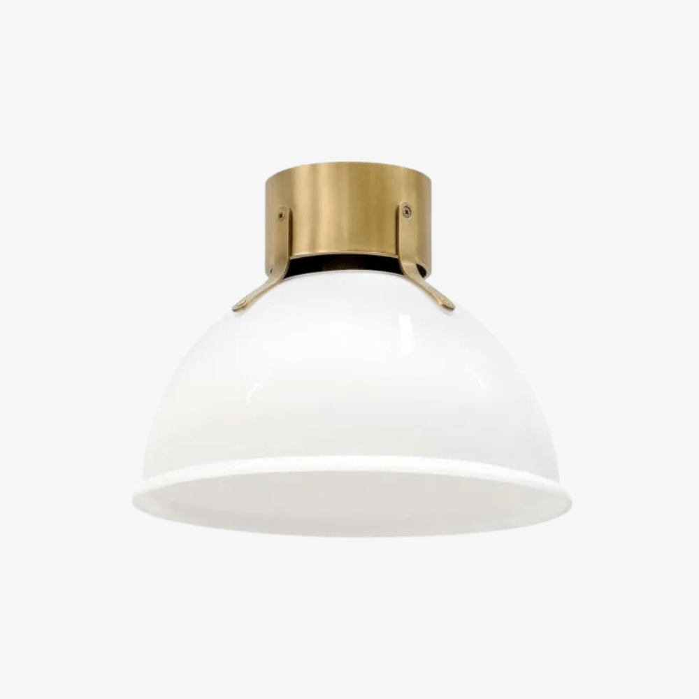 Interior Flush & Semi Flush / Argo Small Flush Mount in Heritage Brass with Cased Opal Glass