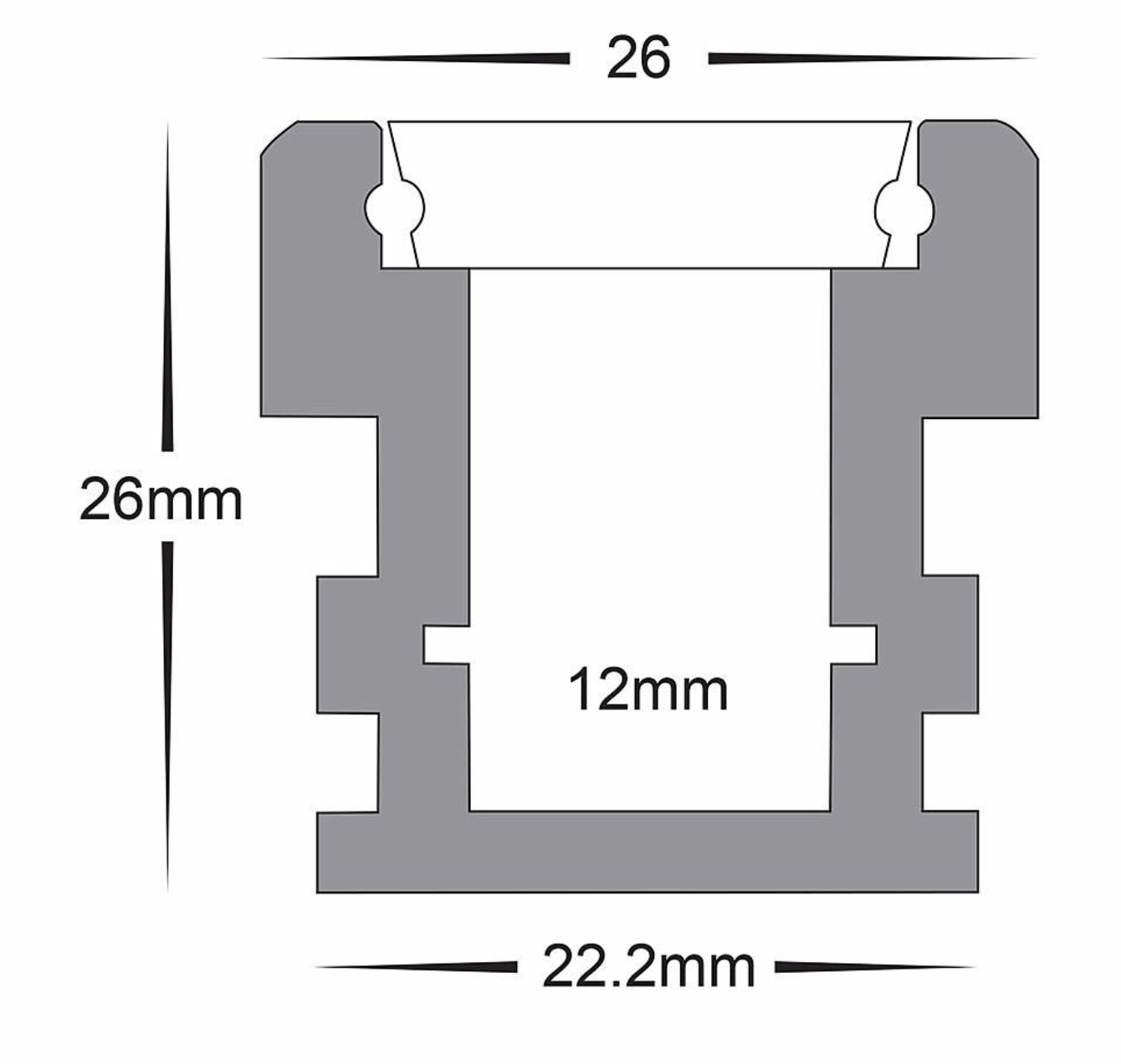 Profiles Recessed Profile - Foot Trafficable Deep - HV9698-2626 lighting shops lighting stores LED lights lighting designer
