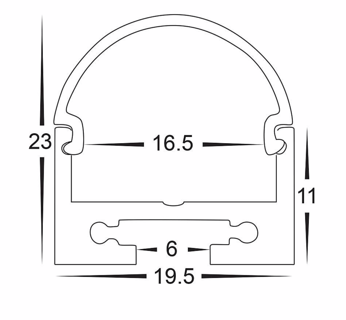 Profiles Semi Round Profile - HV9690-2119 lighting shops lighting stores LED lights lighting designer