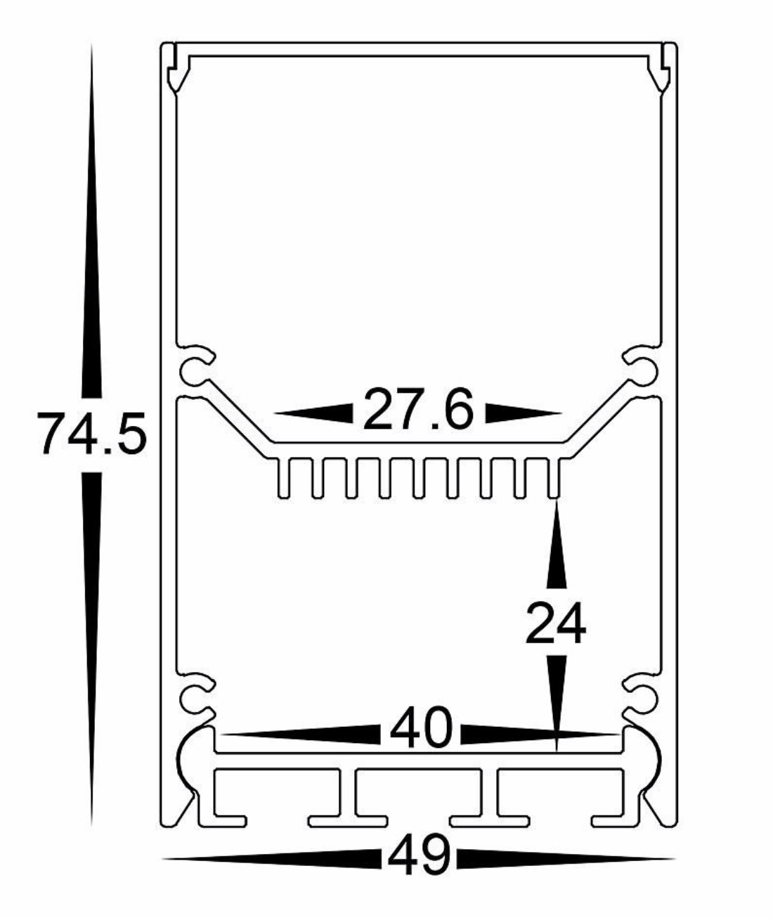 Profiles Suspended Profile - Deep Square - HV9693-4975 lighting shops lighting stores LED lights lighting designer