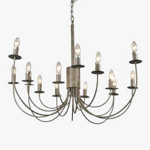 Chandelier 16 Arm Taupe Iron Chandelier 16 Lights