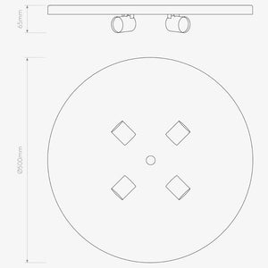Interior Flush & Semi Flush 4-Way Plate Ceiling Light