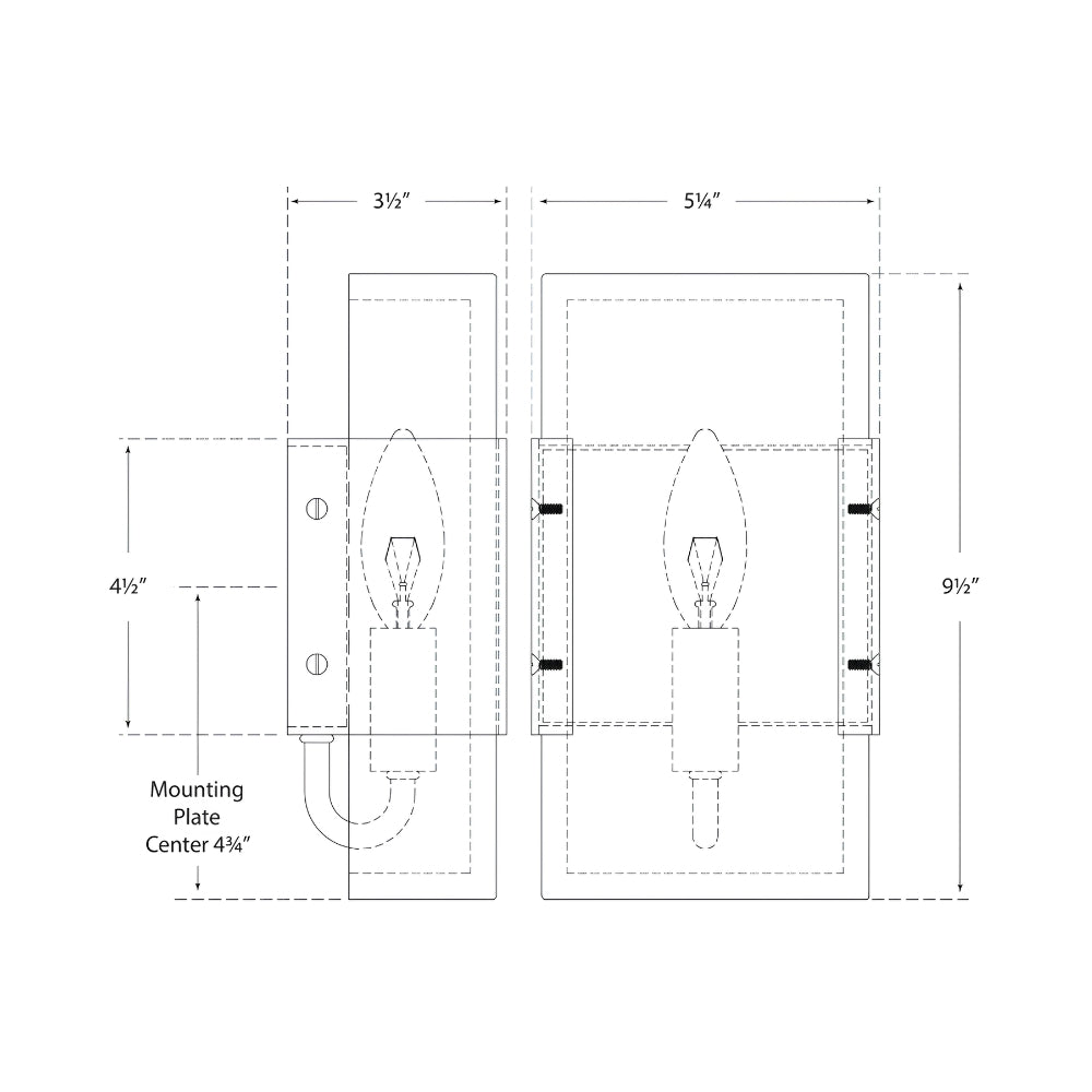 Covet Wide Clip Wall Sconce