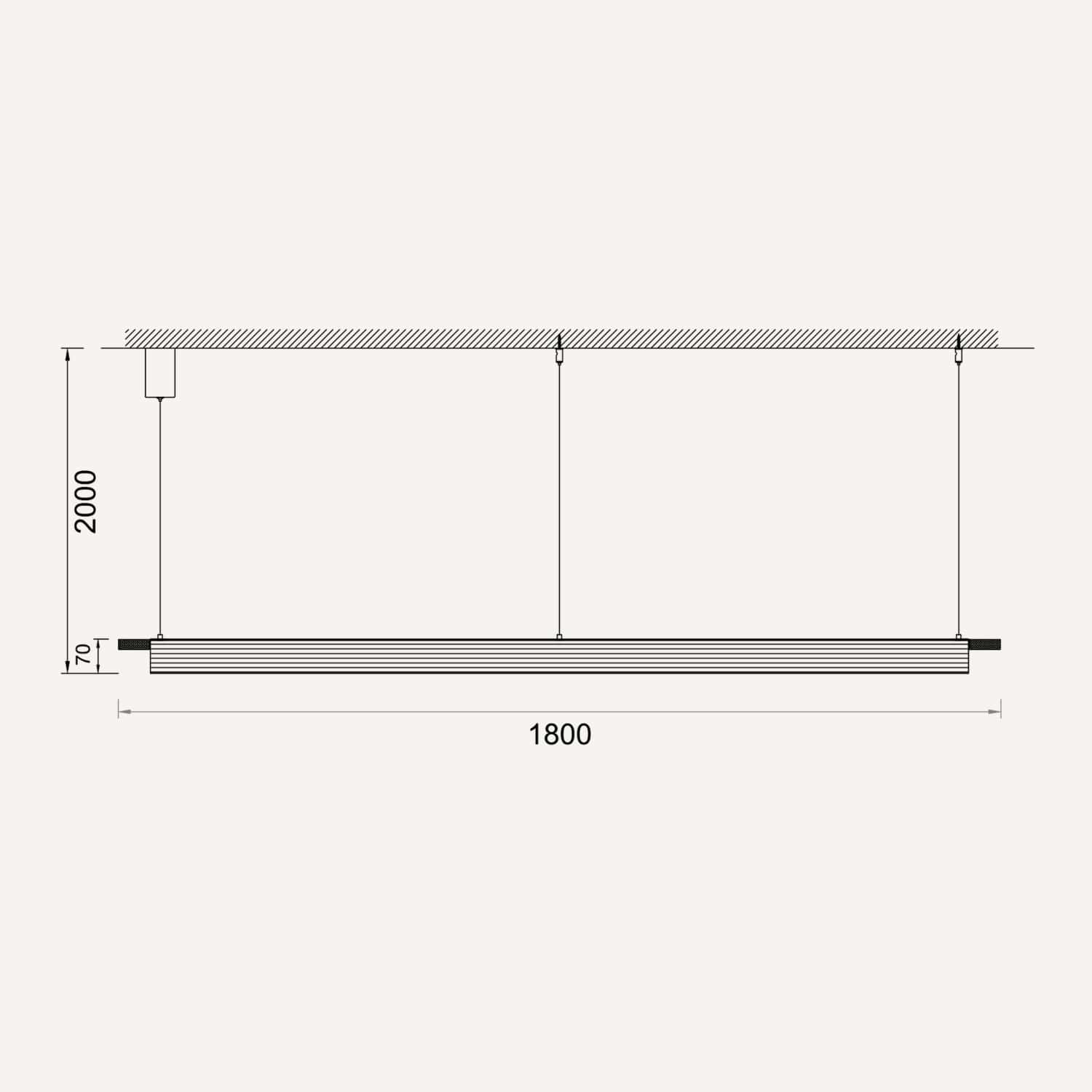 Flute Glass Linear Pendant Light