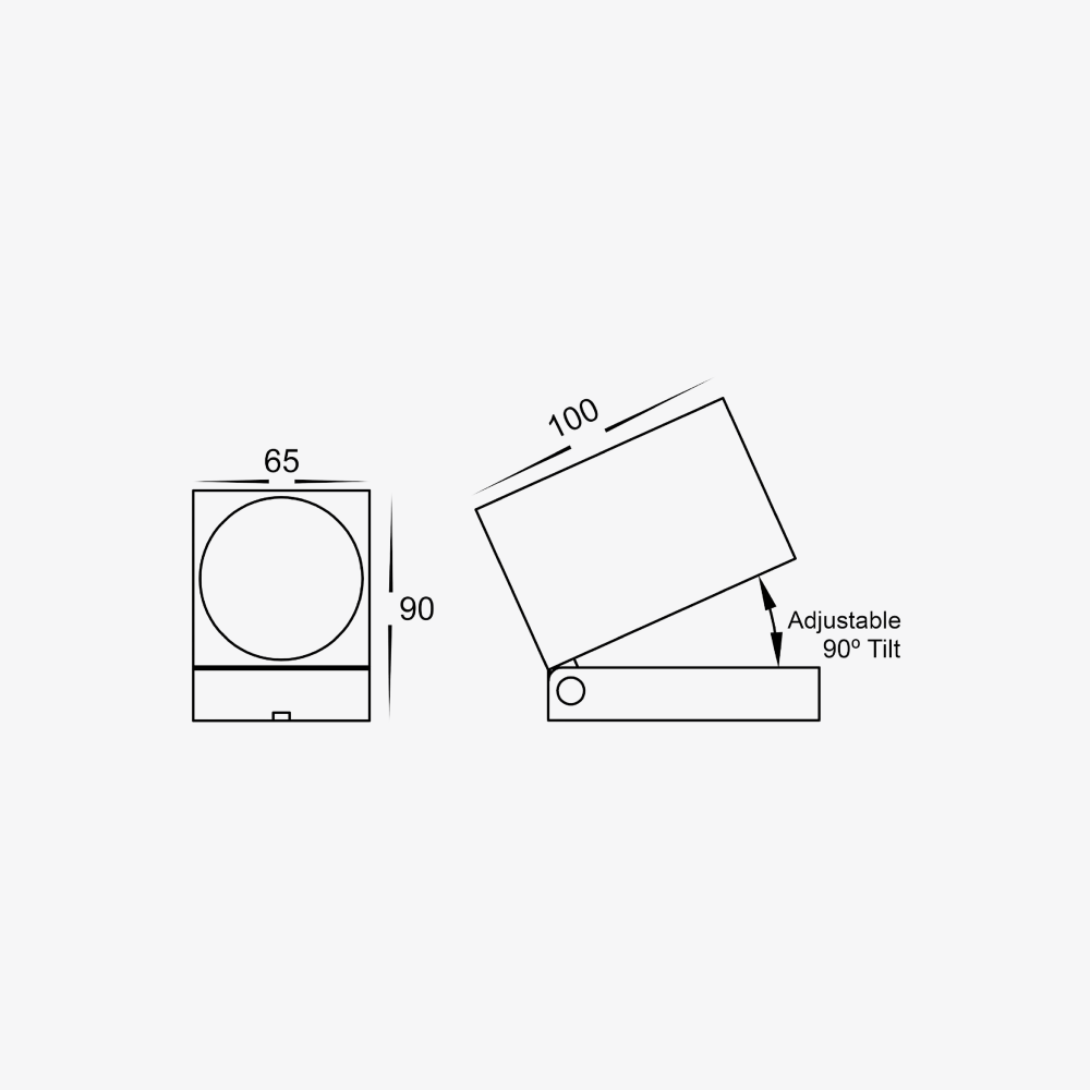 Exterior Wall Light Accord Single Adjustable Spot Light