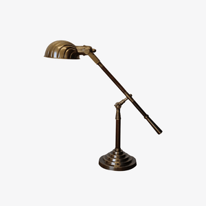 Table Lamps Adjustable Clam Desk Lamp with Wooden Detail