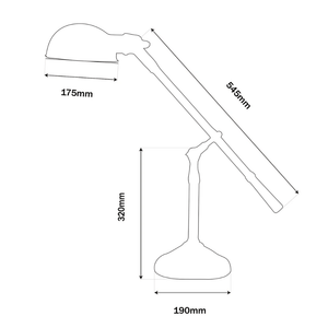 Table Lamps Adjustable Clam Desk Lamp with Wooden Detail