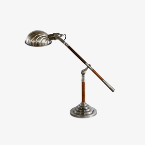 Table Lamps Adjustable Clam Desk Lamp with Wooden Detail