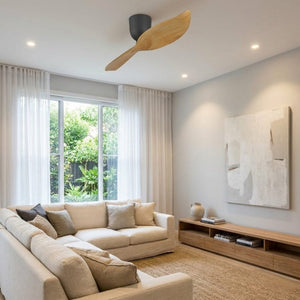 Without Light AE2+ Ceiling Fan Light Woodgrain and Black