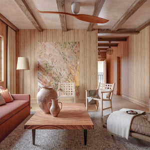 Without Light AE2+ Ceiling Fan Light Woodgrain and White