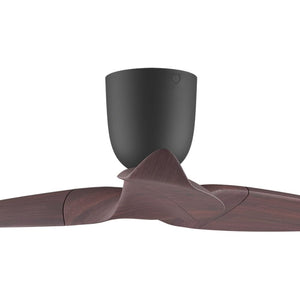 Without Light AE3+ Ceiling Fan Black with Dark Timber - No Light