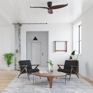 Without Light AE3+ Ceiling Fan Black with Dark Timber - No Light