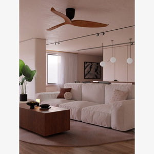 Without Light AE3+ Ceiling Fan Light Woodgrain and Black